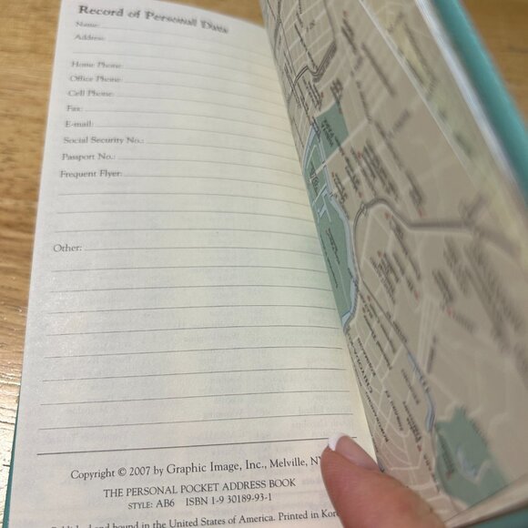 NIB Tiffany & Co. Tiffany Blue Leather Style AB6 Personal Pocket Address Book - Picture 4 of 11